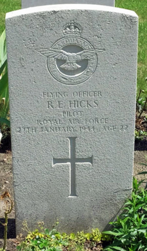 F/O Richard Edward Hicks<br/><br /><br />died January 27th, 1944